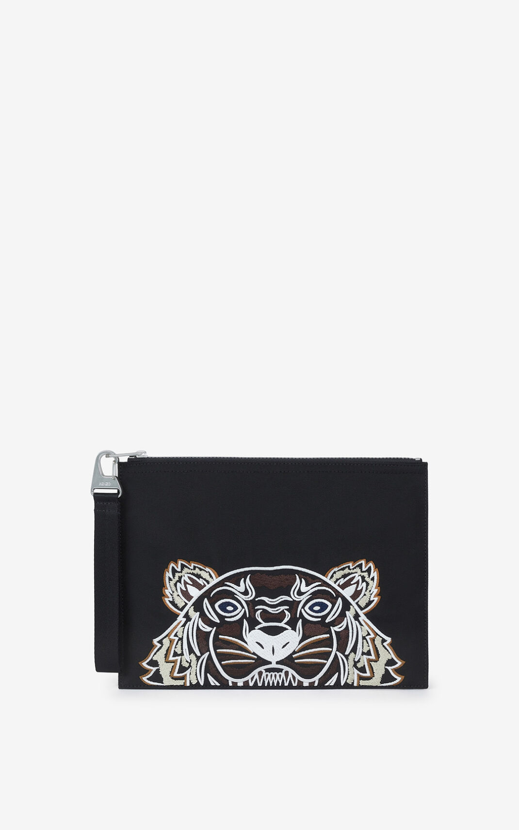 Kenzo Large canvas Kampus Tiger Wallet Black For Womens 0568GHNRQ